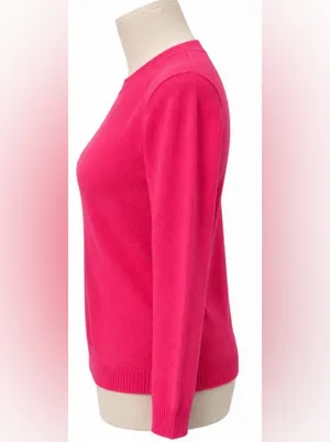 Boden Hot Pink Fuchsia Crewneck Sweater Medium Long Sleeve thumbnail 2