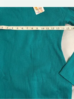 PRETTYGARDEN Off-Shoulder Teal Maxi Knit Dress thumbnail 5