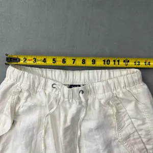 Gap Linen Cotton Jogger Pants S White Drawstring Elastic Waist Tapered Casual thumbnail 9