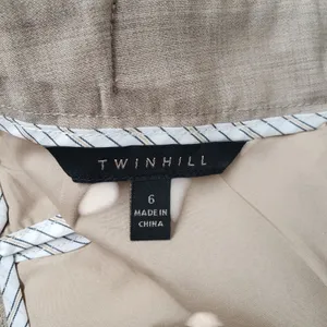 Twinhill Skirt Womens 6 Beige Wool Blend Crosshatch Business thumbnail 5