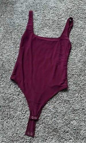 Plum Scoop Neck Bodysuit Purple thumbnail 1