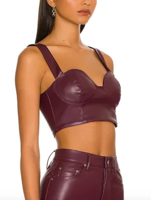 Revolve AFRM Koa Vegan Leather Top thumbnail 3