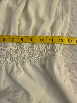 Amanda Uprichard white Off-Shoulder Smocked Mini Dress thumbnail 5