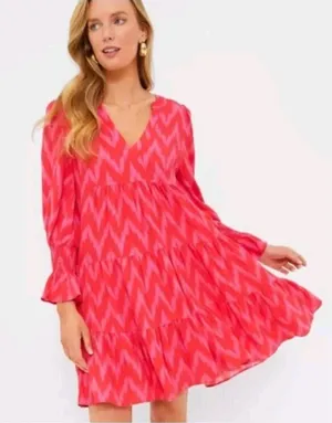 Tuckerneck Pomander Place Hot Pink Ikat Kenzo Dress Size Small thumbnail 1