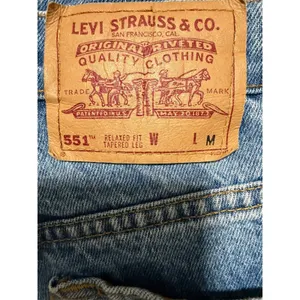 Levi's 551 Relaxed Fit Tapered Leg‎ Classic Blue Denim Jeans Women's Size 8 Med thumbnail 14