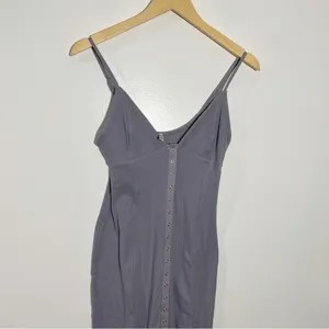 NEW Free People‎ Make it Snappy Lilac Bodycon Midi Slip Dress Small Soft Girl thumbnail 2
