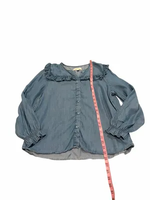 CORTEFIEL chambray top Blue Size 8 thumbnail 2
