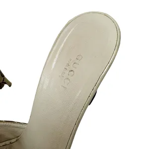 Vintage Gucci GG Monogram Canvas Wedge Slide Sandal US 8 thumbnail 5