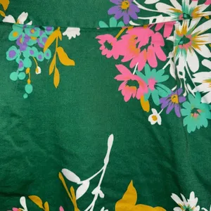 ANTHROPOLOGIE ODILLE‎ Abronia Pink Green Floral Cotton Spandex Skirt Small thumbnail 6