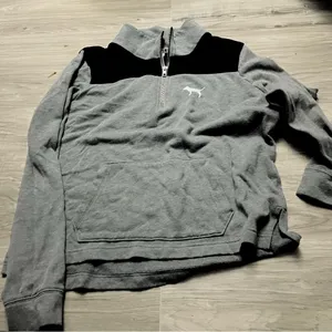 Pink by Victoria’s Secret VS grey quarter zip sweatshirt size medium - 💸 SALE thumbnail 1