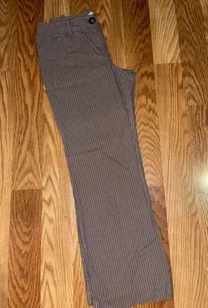 Low Rise Pinstripe Pants Brown Size 10 thumbnail 1