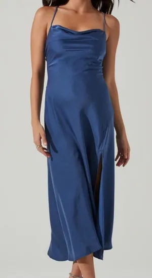 ASTR the label Gaia Slip Dress in blue size M thumbnail 1