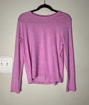 Lululemon Size 4 Pink Better Each Day Long Sleeve Running Workout Top thumbnail 1
