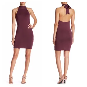 Rachel Pally Derek Halter Dress M Currant Purple Mini Bodycon Modal thumbnail 2