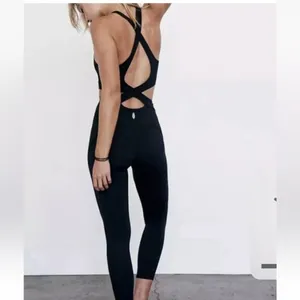 Free‎ People Movement Women's Back It Up Jumpsuit Black Size XS NWT thumbnail 3