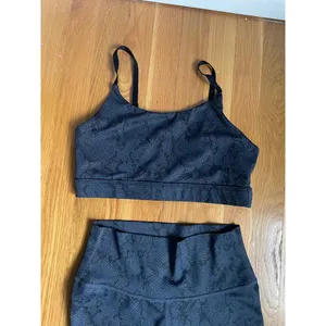 ALLFENIX Navy Blue‎ Snakeskin Print Workout Set Yoga Pilates Barre size Medium thumbnail 3