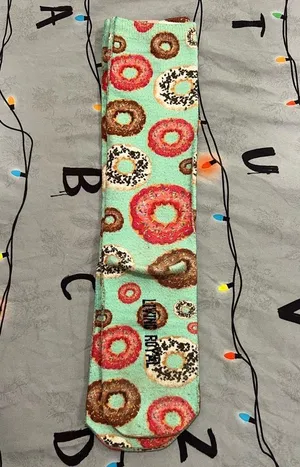 Mint Green Donut Patterned calf socks thumbnail 1