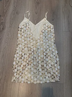 Lulu’S Ray Of Sun Gold Sequin Bodycon Mini Dress Medium thumbnail 5