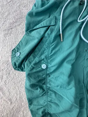 Fabletics x Madelaine Petsch McKenzie Woven Ruched Jumpsuit - Teal xs thumbnail 7