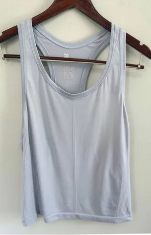 All in Motion‎ Women's Seamless Racerback Tank Top Light Blue Size Med thumbnail 1