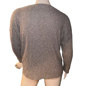 American Eagle Marled Ribbed 1/4 Button Top thumbnail 3