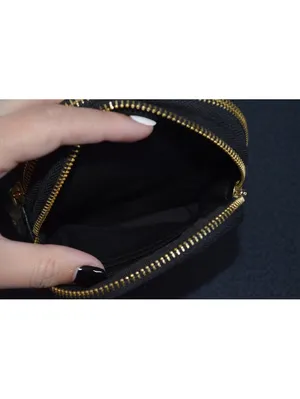 Nanette Lepore Black Pebbled Sling Crossbody Bag Striped Adjustable Strap thumbnail 3