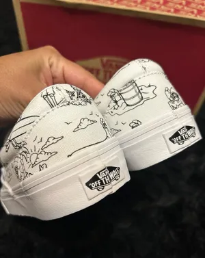 VANS white u-color u-paint slip on shoes sneakers women’s 7 new thumbnail 4