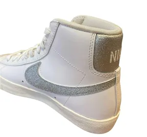 Nike Blazer Mid 77 Essential Sneaker White Metallic Silver Womens Size 7 New thumbnail 9