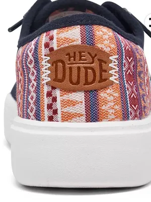 Hey Dude Conway Craft Linen Casual Sneakers from Finish Line, Navy, Size 7, NWT thumbnail 7