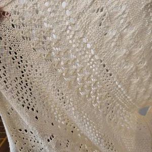 Aerie Cream Crochet Maxi Beach Cover Up Women's Open Wrap Size 0/S 100% Cotton thumbnail 3