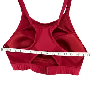 Gymshark Mesh Neckline Sports Bra‎ S Red Racerback High Impact Support Fitness thumbnail 4