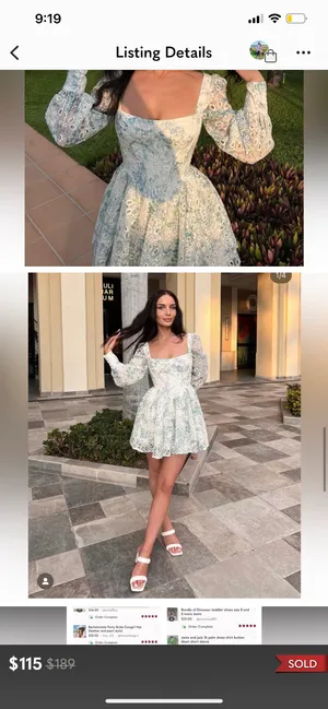 Lila Flounce Dress In Water Flrl thumbnail 2