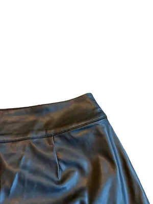 Wild Fable Black Vegan Leather Mini Skort Skirt w/ Shorts Classic Size XS Womens thumbnail 3