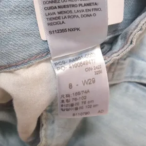Denizen From Levi's Loose A Line Jean Shorts In Tropical Tide Size 8 thumbnail 5