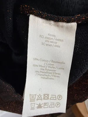 BODEN Mabel Boat Copper Sparkle Wool Relaxed Fit Lightweight Sweater - Size - 4 thumbnail 4