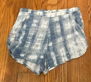 Billabong Tie Dye Rayon Dolphin Shorts‎ Women's Size S Blue White Casual Beach thumbnail 1