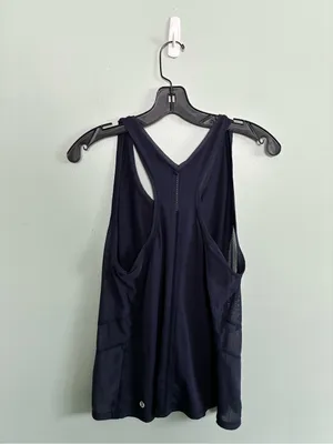 Lululemon Navy Sculpt Tank Top Size S? Mesh Back Workout Yoga thumbnail 3