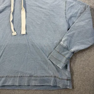Jane + Delancey Women's Large Hoodie Sweatshirt Washed Blue Drawstring Casual thumbnail 2