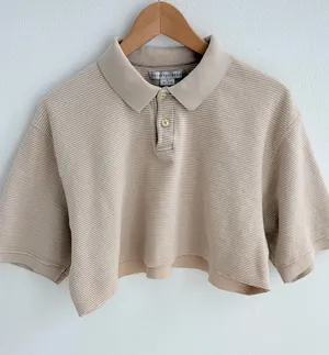 Geoffrey Beene cropped polo shirt thumbnail 1