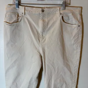 LOFT The‎ Slim Cropped Jeans in Off White Size 34/18 thumbnail 2
