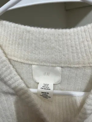H&M Oversized Ivory Sweater thumbnail 2