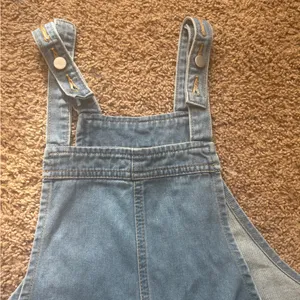 Denim Overalls Shorts Blue Size XL thumbnail 3