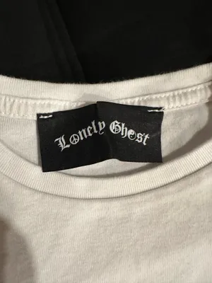 Lonely Ghost T-Shirt White Peace Sign thumbnail 2