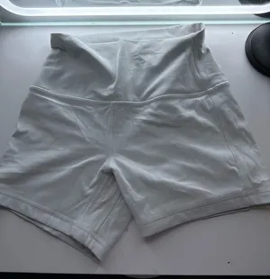 White Lululemon Biker Shorts thumbnail 1