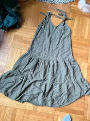 🍃 unbranded tiered sage jumper dress 🍃 thumbnail 1