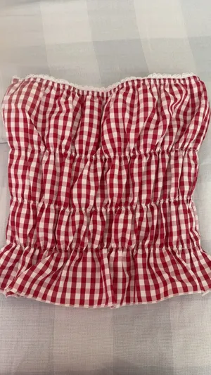 Boutique Gingham Top Red thumbnail 3