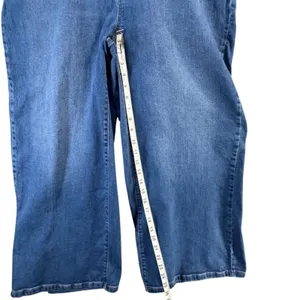 Banana Republic Cropped Wide Leg Jeans Women 32 Medium Wash Denim Modern Classic thumbnail 7