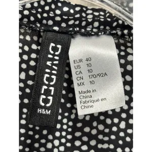 Divided By H&M Polkadot Chiffon Long Balloon Sleeve Blouse Size 10‎ Smocked thumbnail 2