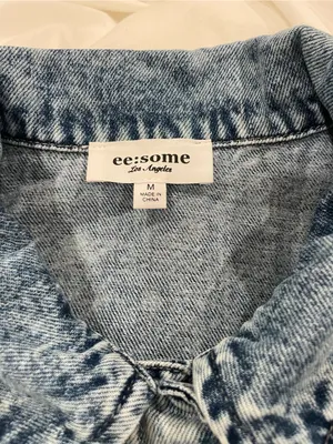 Mineral Wash Star Embroidered Denim Jacket thumbnail 5