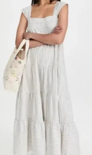 Madewell Cotton Hemp Stripe Tiered Maxi Dress thumbnail 1